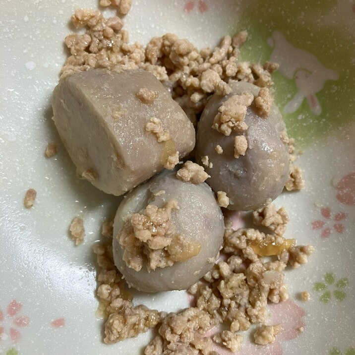 砂糖を使わない!鍋1つで基本の里芋のそぼろ煮!
